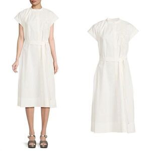 NWT CO White Embroidered Shirt Dress